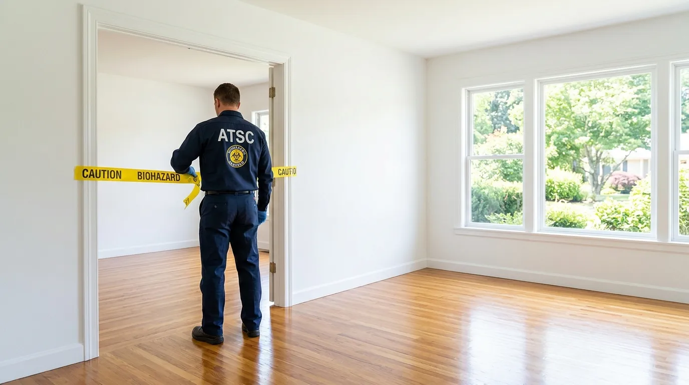 Certified biohazard cleanup crew performing Trauma Scene Cleanup in Kensington